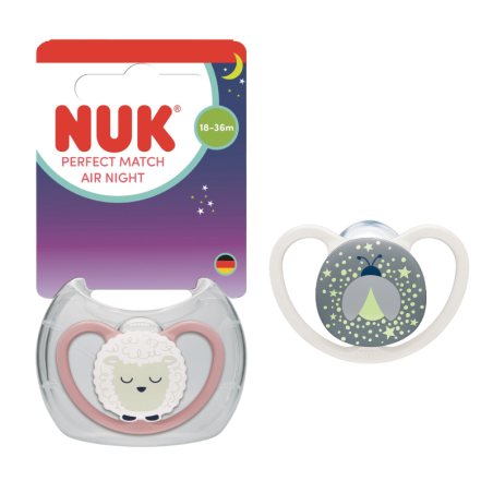 Nuk chupete perfect match air night 6-18meses 1 unidad