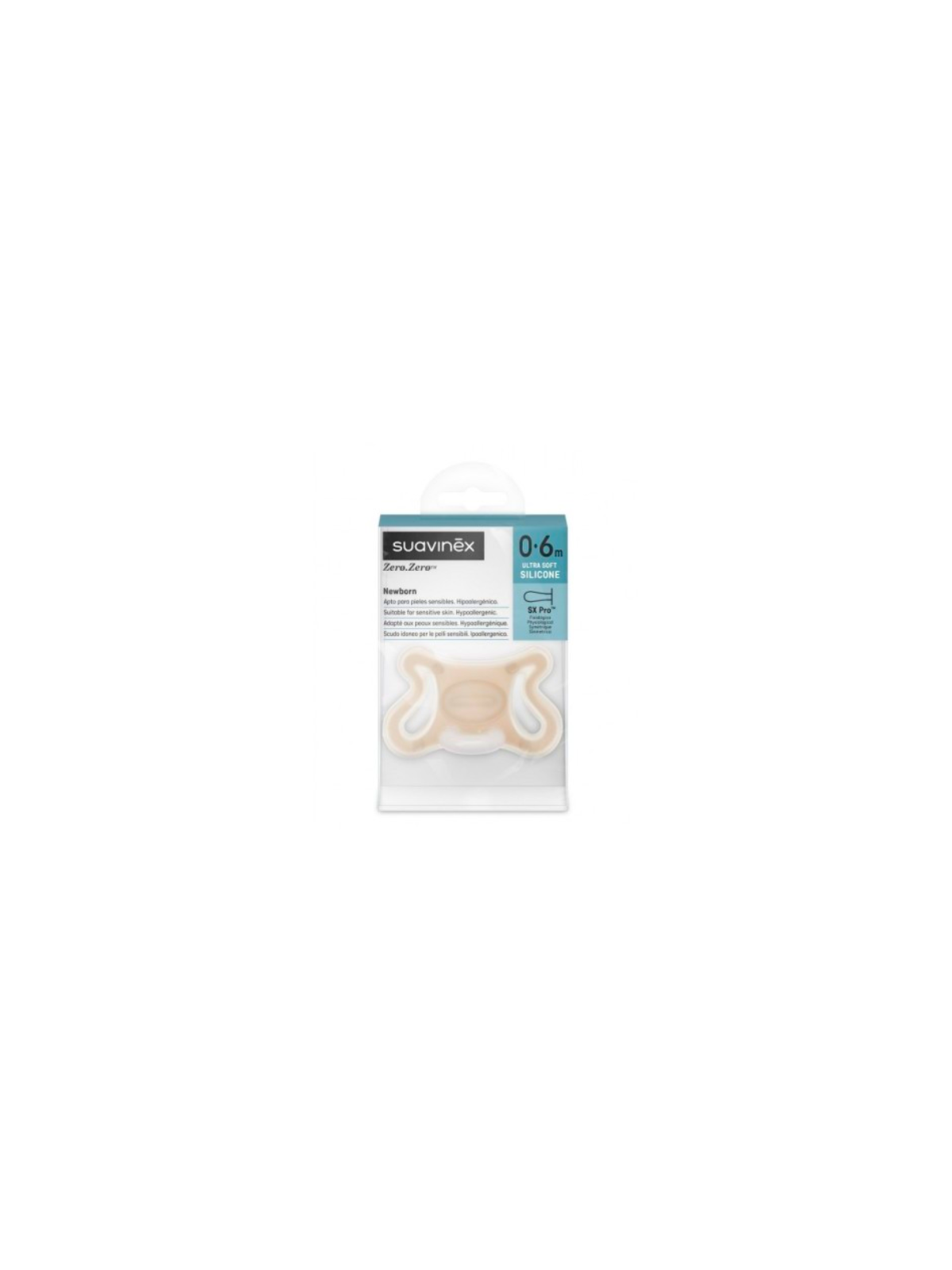 Suavinex chupete silicona fisiologico SX PRO zero-zero 0 - 6 meses  1 unidad