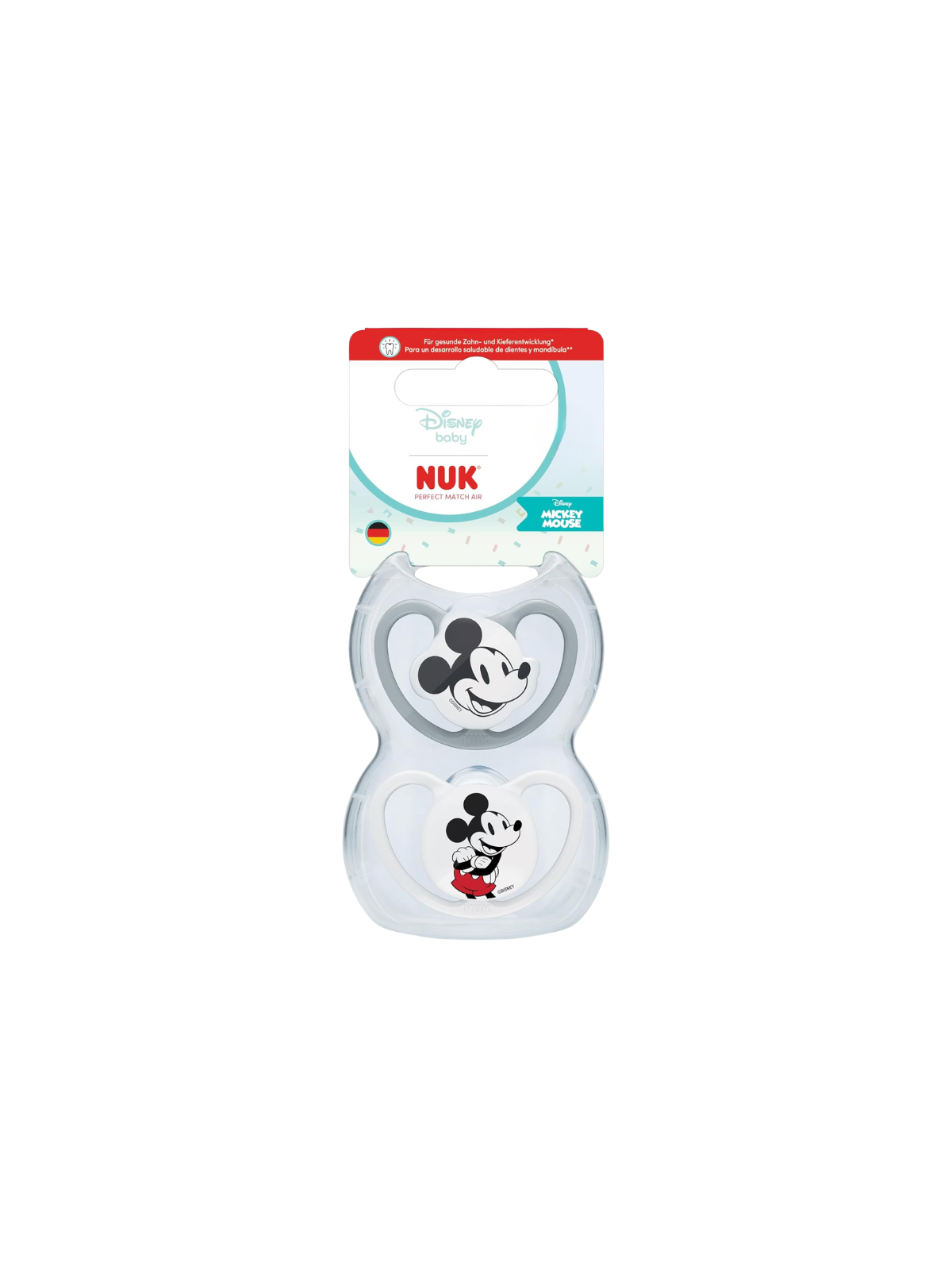 Nuk chupete silicona perfect match air Mickey 0 - 6 meses 2 unidades niño