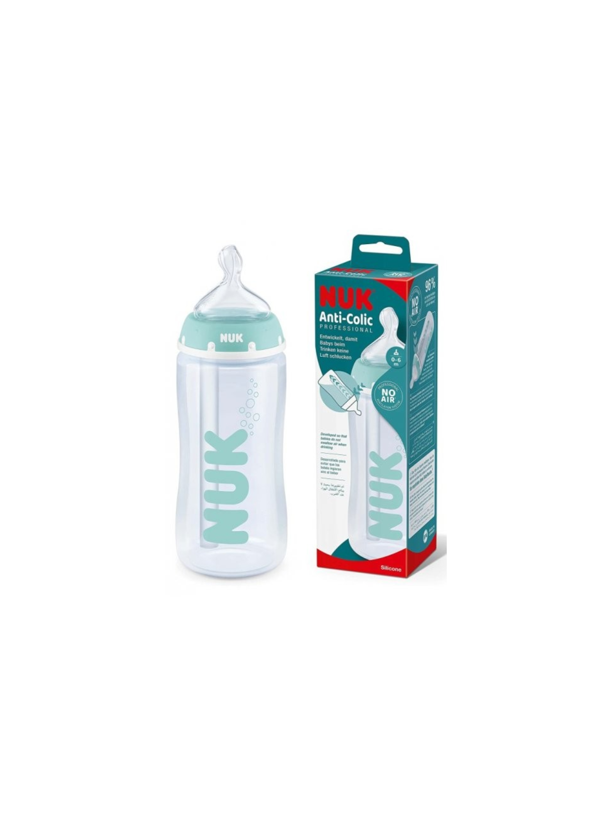 Nuk Biberon anticolic FC + PP silicona 0 - 6 meses 300ml