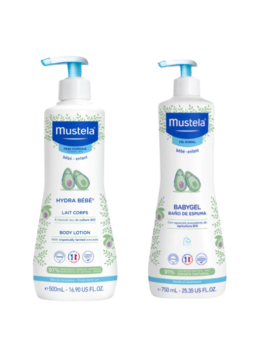 Mustela pack hydra bebe 500 ml + babygel 750 ml