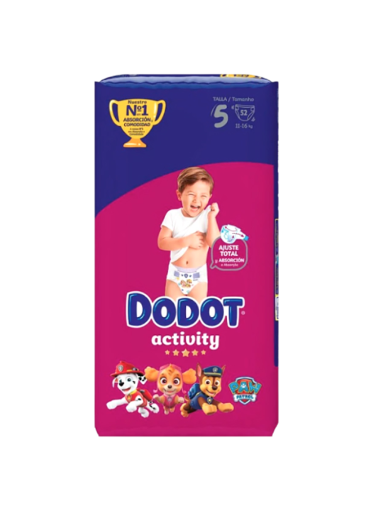 Dodot activity talla 5 11-16 kg 52 u