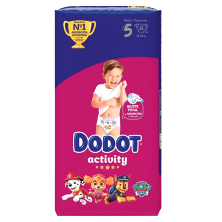 Dodot activity talla 5 11-16 kg 52 u
