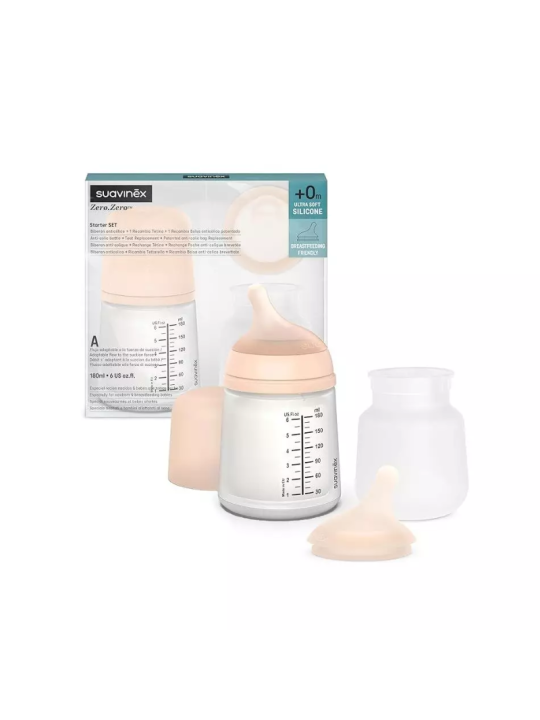 Suavinex Zero zero set iniciación biberón anticólico 180 ml