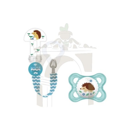 BROCHE PARA CHUPETE Y CHUPETE DE SILICONA MAM CLIP IT! & ORIGINAL A