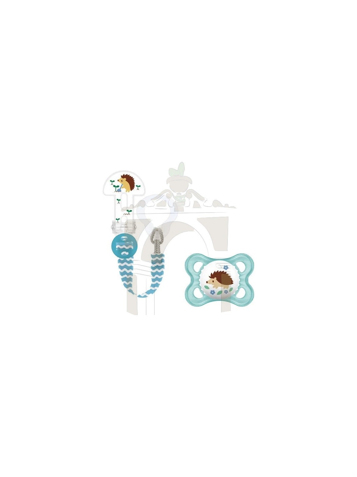 BROCHE PARA CHUPETE Y CHUPETE DE SILICONA MAM CLIP IT! & ORIGINAL A