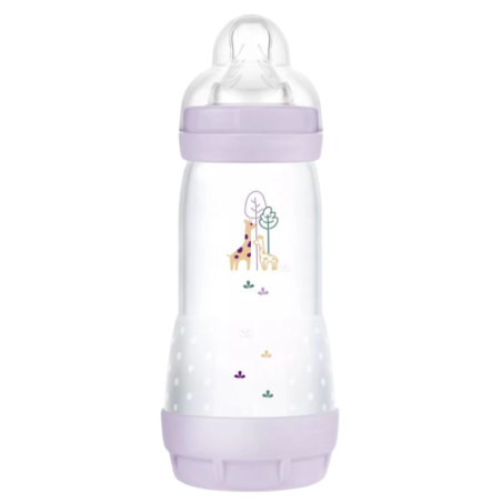 Mam Biberón anticólico easy start +4 meses matt-r 320 ml lila