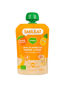 Smileat pouch leche de almendras, mango y piña
