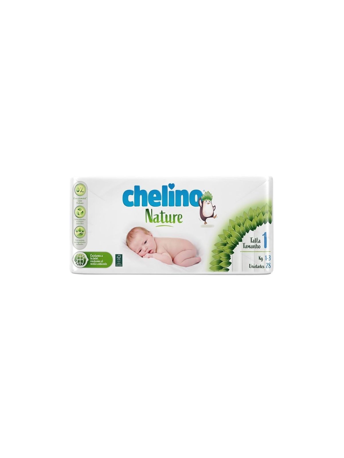 Chelino nature pañales talla 1 1 a 3 kg
