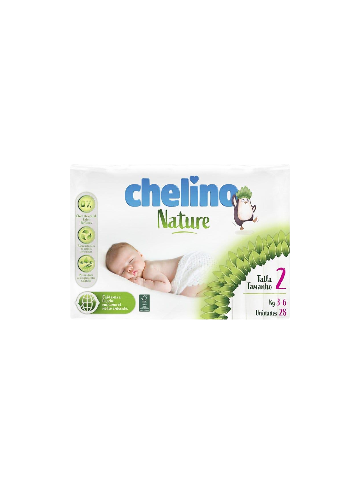 Chelino nature pañales talla 2 3-6 kg