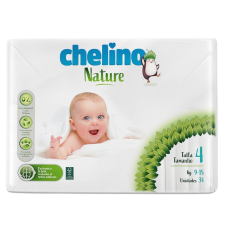 Chelino nature pañales talla 4 9 a 15 kg
