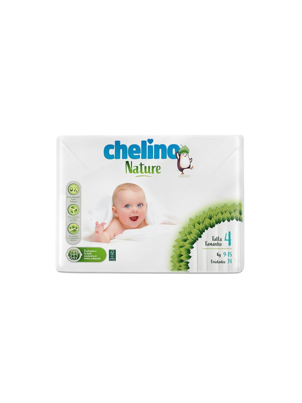 Chelino nature pañales talla 4 9 a 15 kg