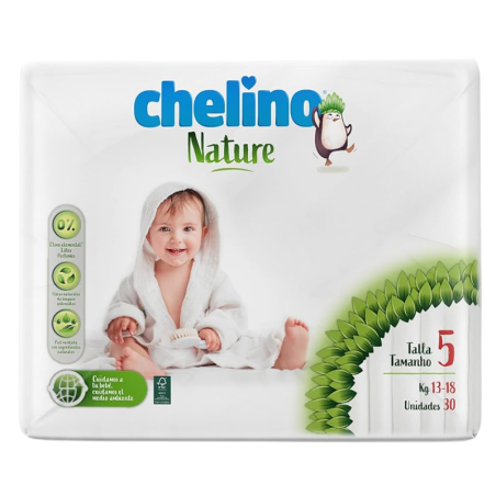 Chelino nature pañales talla 5 13 a 18 kg