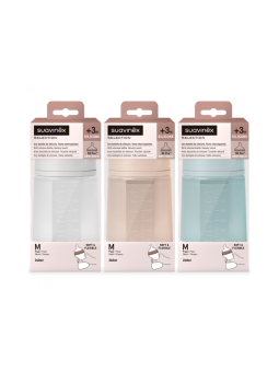 Suavinex Biberon silicona soft colour + 3 meses 1 unidad 240 ml