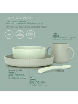 Vajilla infantil silicona suavinex 1 unidad intense colour