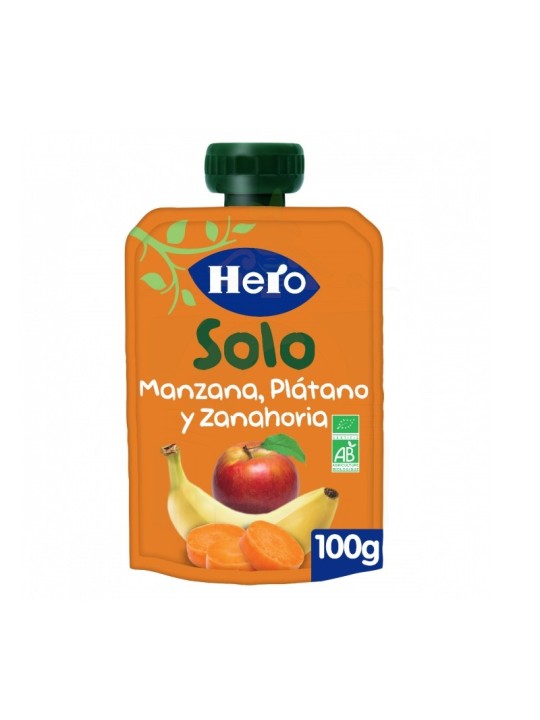 Hero Baby Solo Bolsita Manzana Plátano y Zanahoria 100 gr