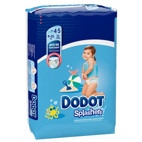 Dodot Splashers Pañales Bañadores Desechables Talla 4 - 5 / 9 - 15 kilos 11 unidades