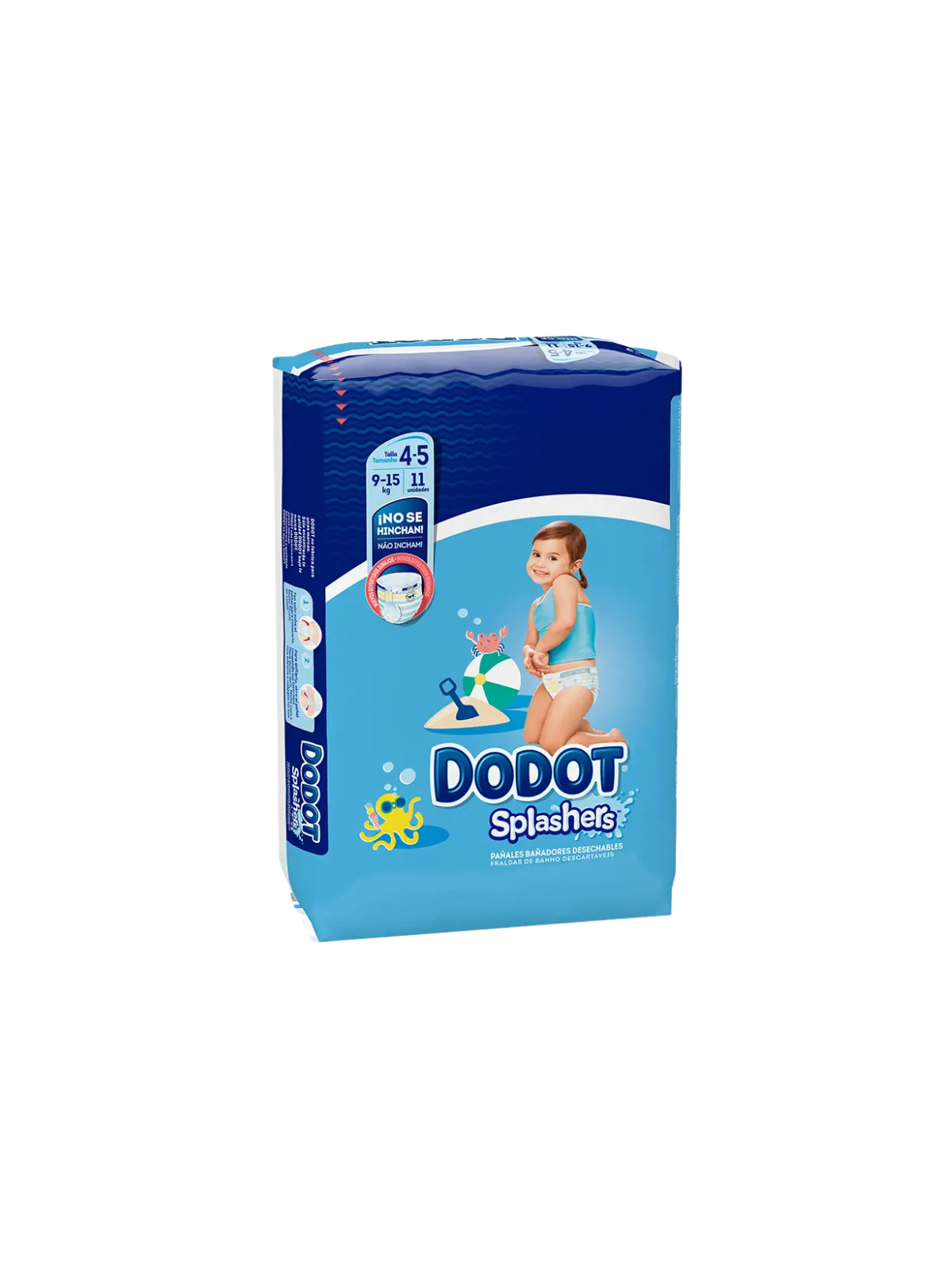 Dodot Splashers Pañales Bañadores Desechables Talla 4 - 5 / 9 - 15 kilos 11 unidades
