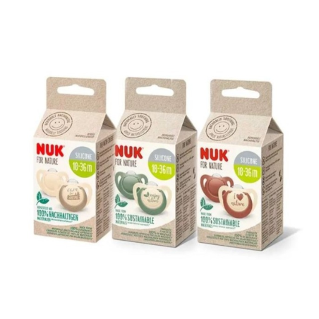 Nuk nature chupete silicona 18-36m 2 unidades