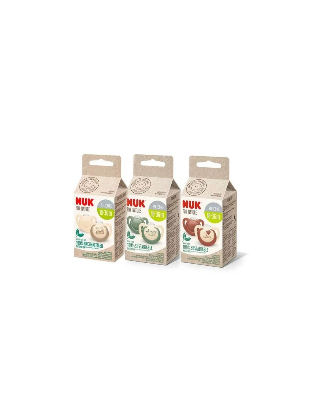 Nuk nature chupete silicona 18-36m 2 unidades