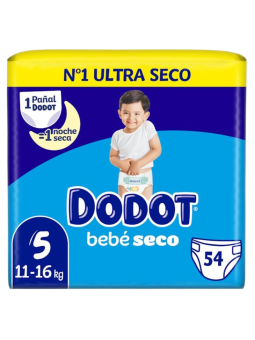 Dodot bebé seco talla 5 54 unidades