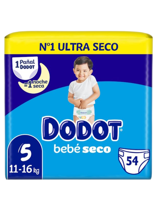 Dodot bebé seco talla 5 54 unidades