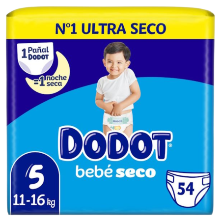 Dodot bebé seco talla 5 54 unidades