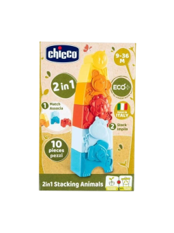 CHICCO TORRE APILABLE 2 EN 1 10 PIEZAS