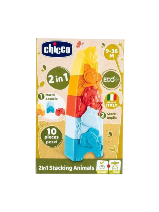 CHICCO TORRE APILABLE 2 EN 1 10 PIEZAS