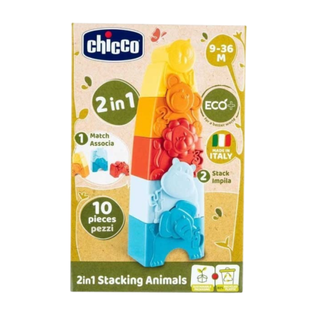 CHICCO TORRE APILABLE 2 EN 1 10 PIEZAS