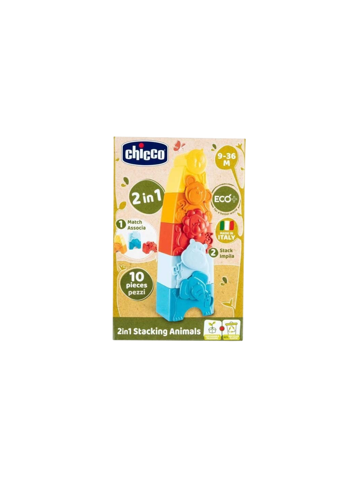 CHICCO TORRE APILABLE 2 EN 1 10 PIEZAS