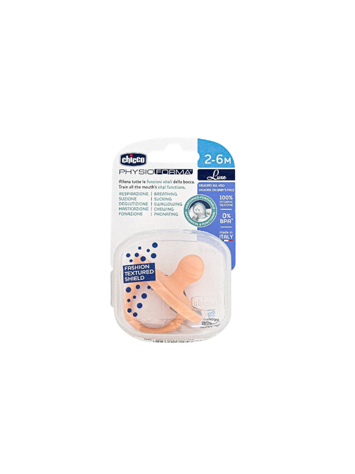 Chicco Chupete silicona physioforma luxe 2 - 6 meses naranja