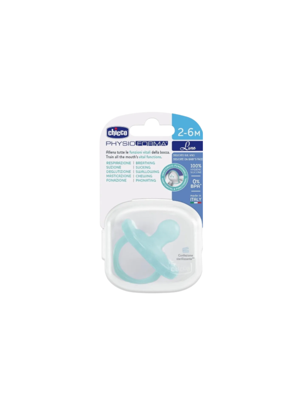 Chicco Chupete silicona physioforma luxe 2 - 6 meses azul