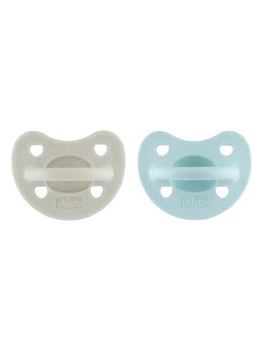 Chicco Chupete silicona physioforma luxe  6 - 16 meses 2 unidades gris-azul