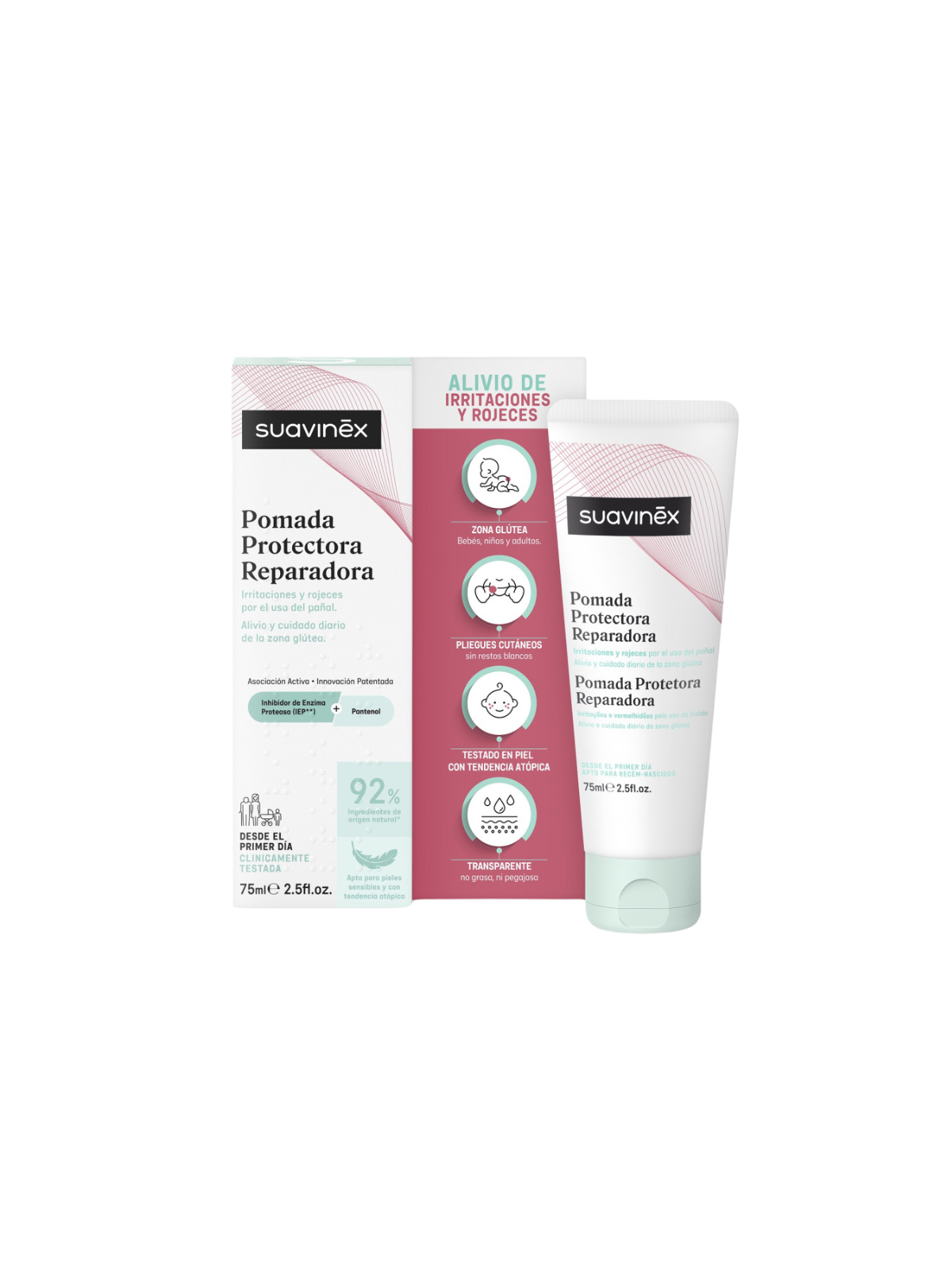 Suavinex pomada reparadora protectora calmante con pantenol para rozaduras 1 tubo 75 ml