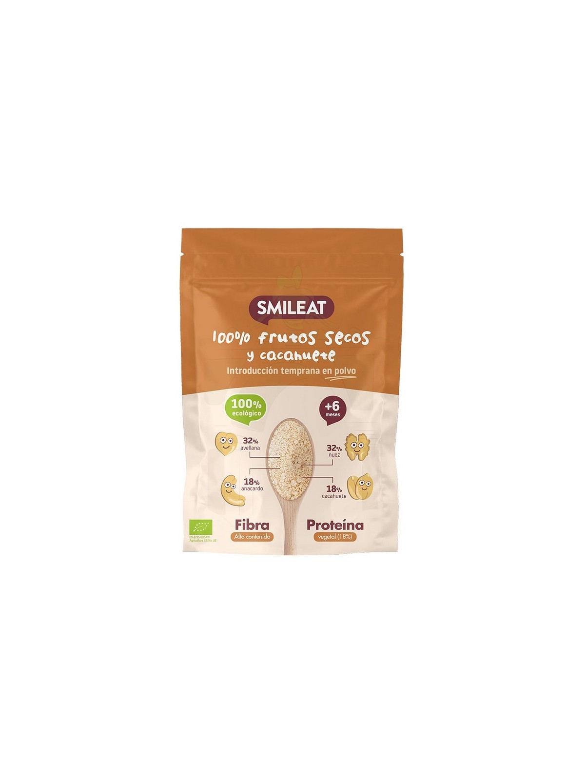 Smileat Mix De Frutos Secos Y Cacahuete Polvo 200 gr