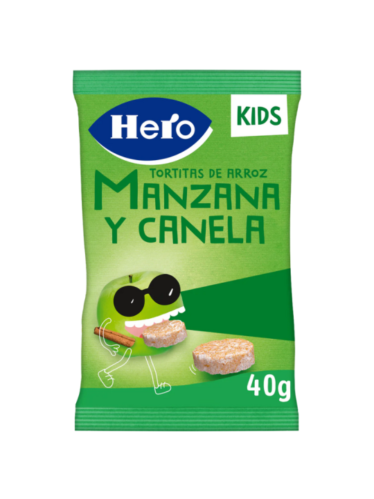Hero Kids Tortitas Arroz Manzana y Canela 40g