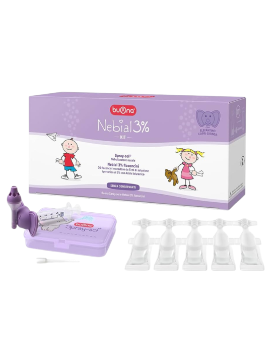 Nebianax 3% Kit 20 viales y Nebulizador Spray-Sol
