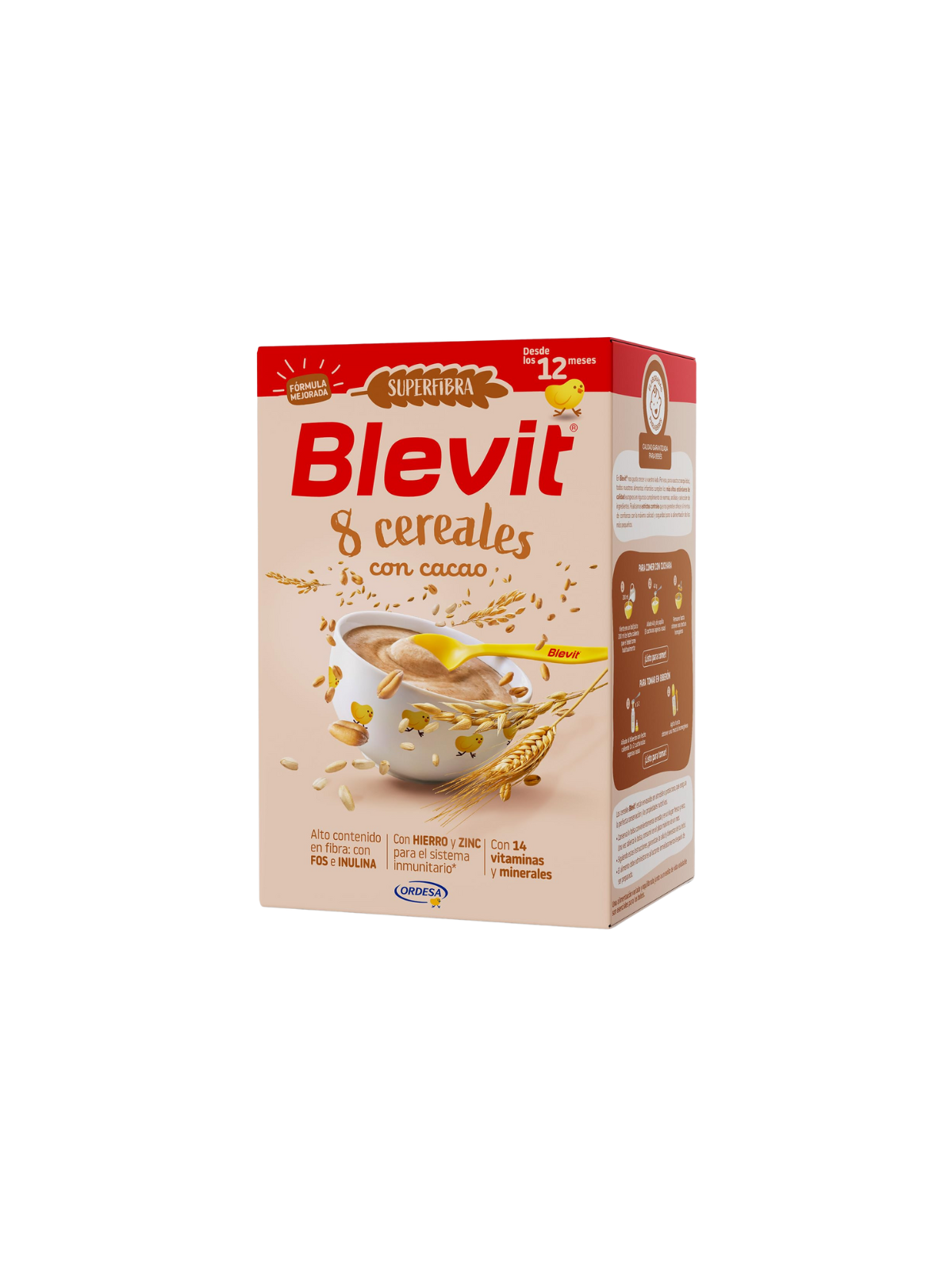 Blevit Superfibra 8 Cereales con Cacao 500 gr