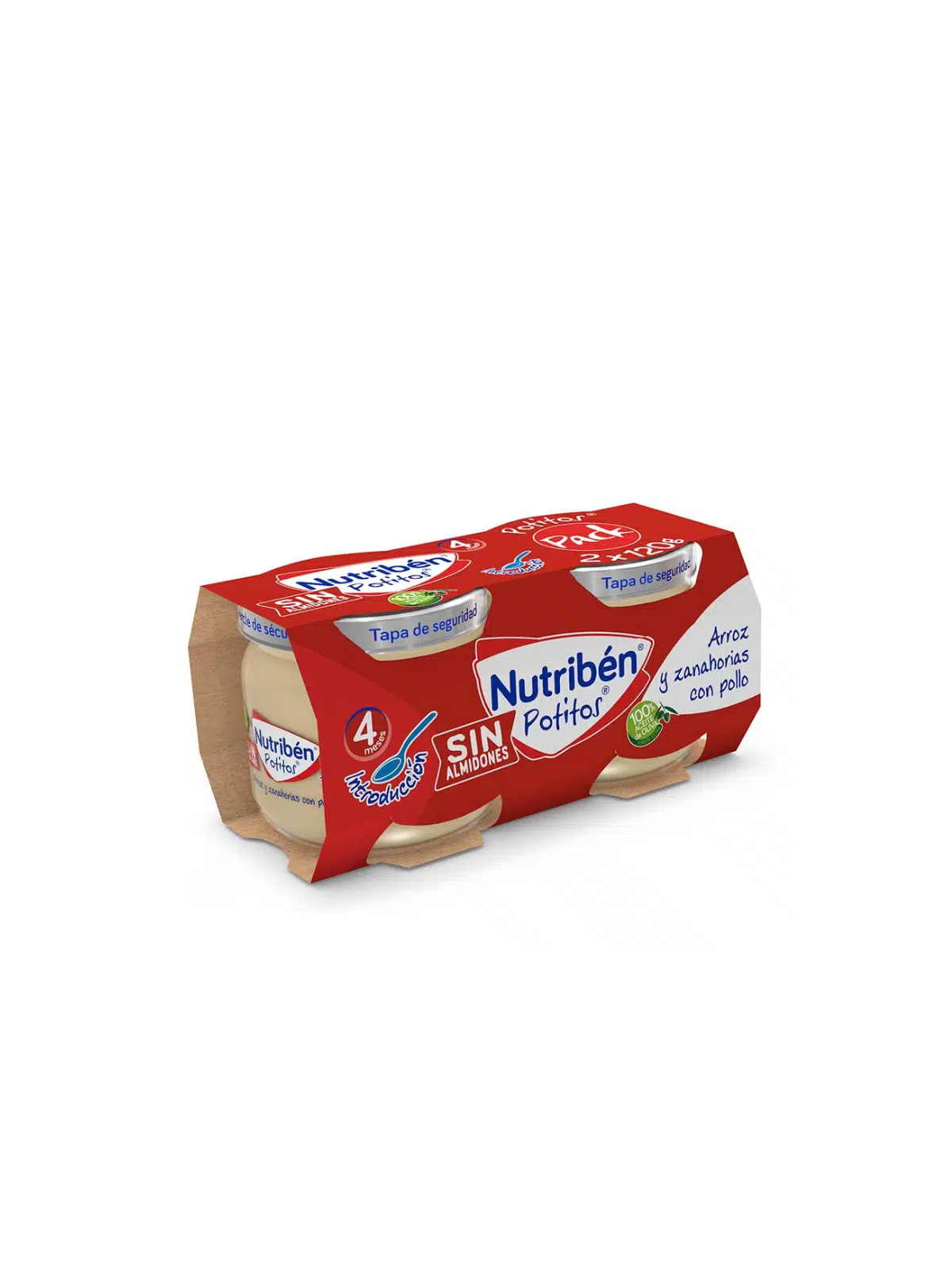 Nutribén Potitos Pack Arroz y Zanahorias con Pollo 120 gr