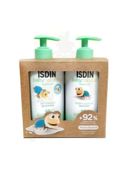 ISDIN BABY NATURALS PACK DE BAÑO LOCION Y GEL 400 ML