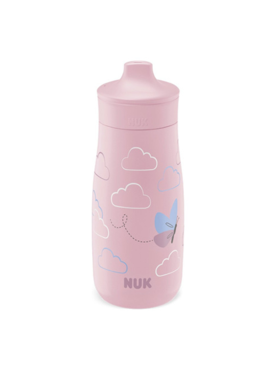 Nuk bibe mini-me sip +9 meses 1 unidad  300 ml rosa mariposa