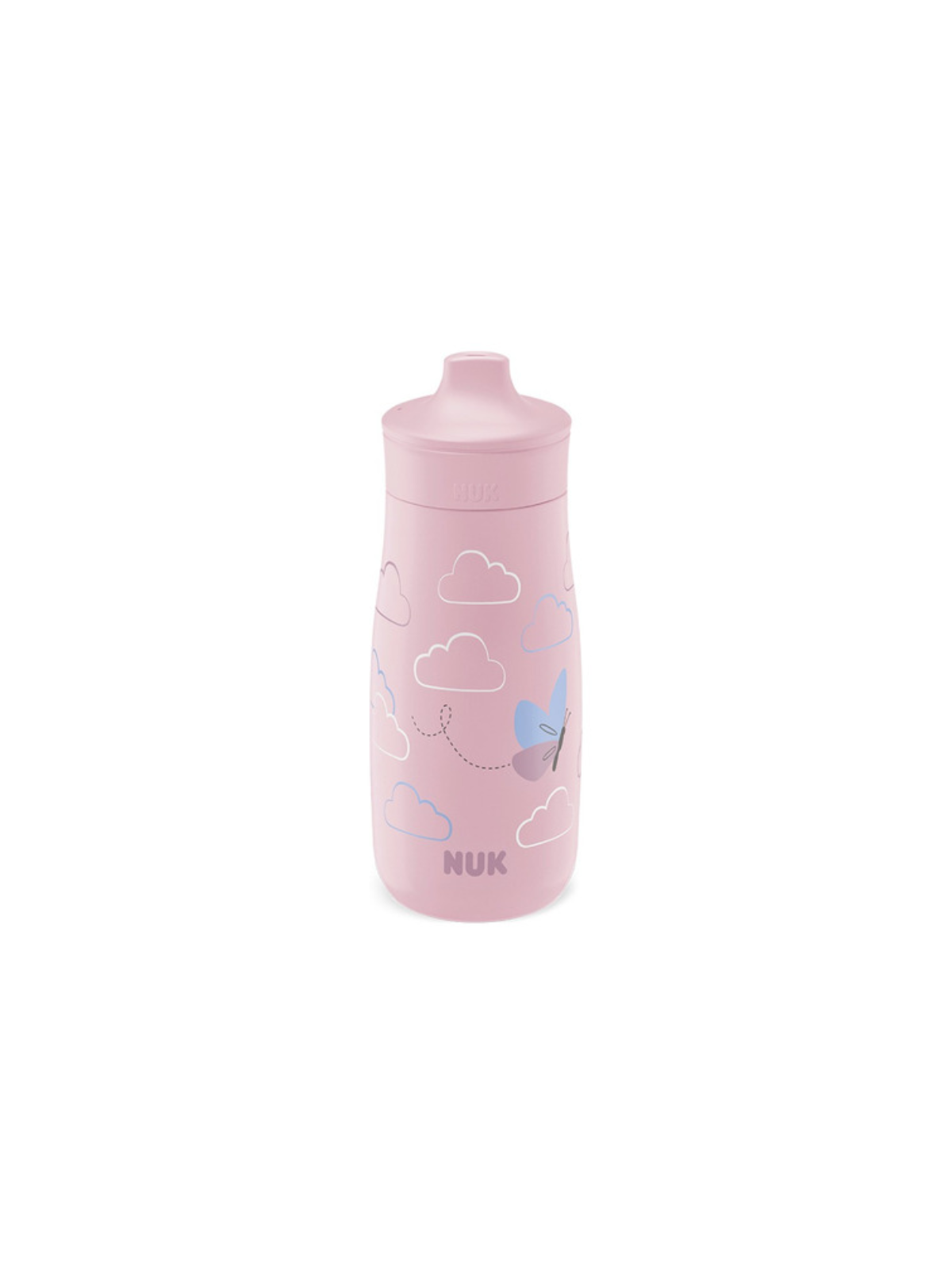 Nuk bibe mini-me sip +9 meses 1 unidad  300 ml rosa mariposa