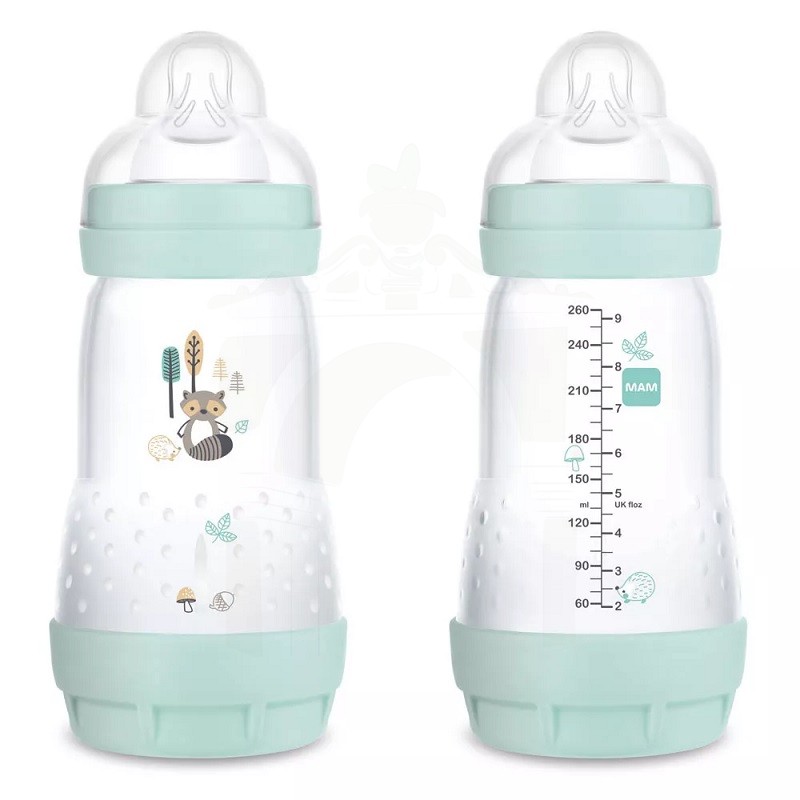 MAM  Biberon Easy Start anticólico 0+ meses (130 ml) Dune - Biberón con  chupete de silicona para el flujo 0 ideal para la lactancia mixta - Biberón  para bebé con base aireada anticólica : : Bebé