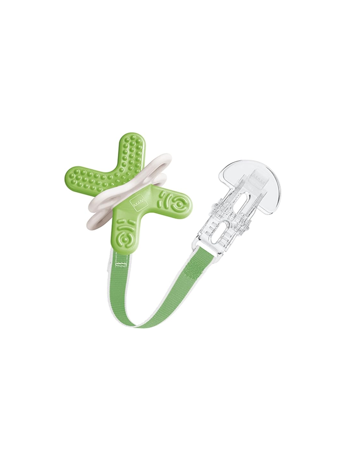 MAM mordedor verde mini bite & relax phase 2 con broche