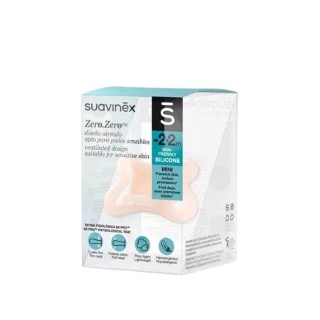 Suavinex chupete silicona fisiológico SX PRO zero-zero - 2-2 meses 1 unidad almond