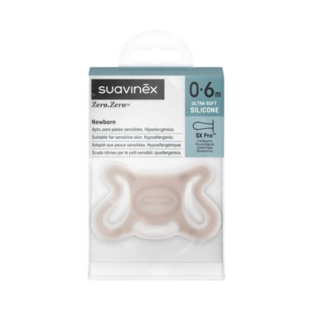 Suavinex chupete silicona fisiológico SX PRO zero-zero 0 - 6 meses 1 unidad almond