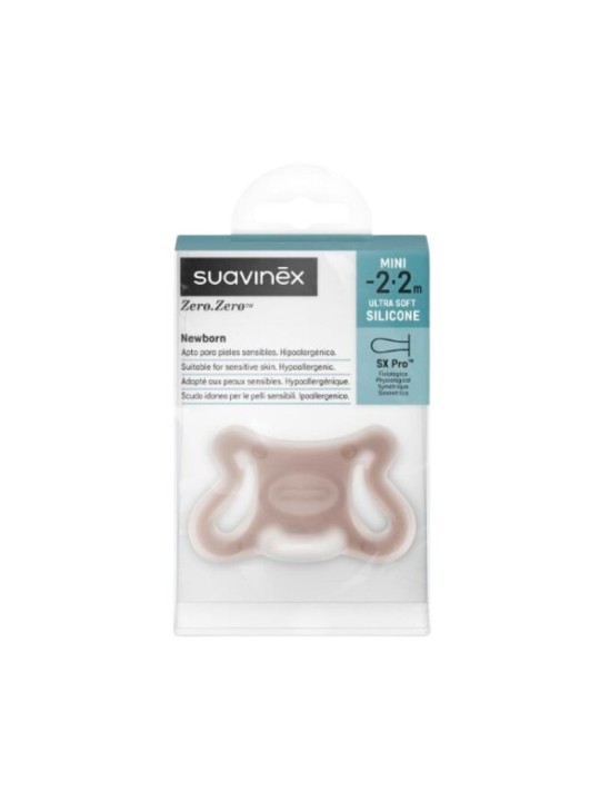 Suavinex chupete silicona fisiológico SX PRO zero-zero - 2 - 2 meses 1 unidad caramel
