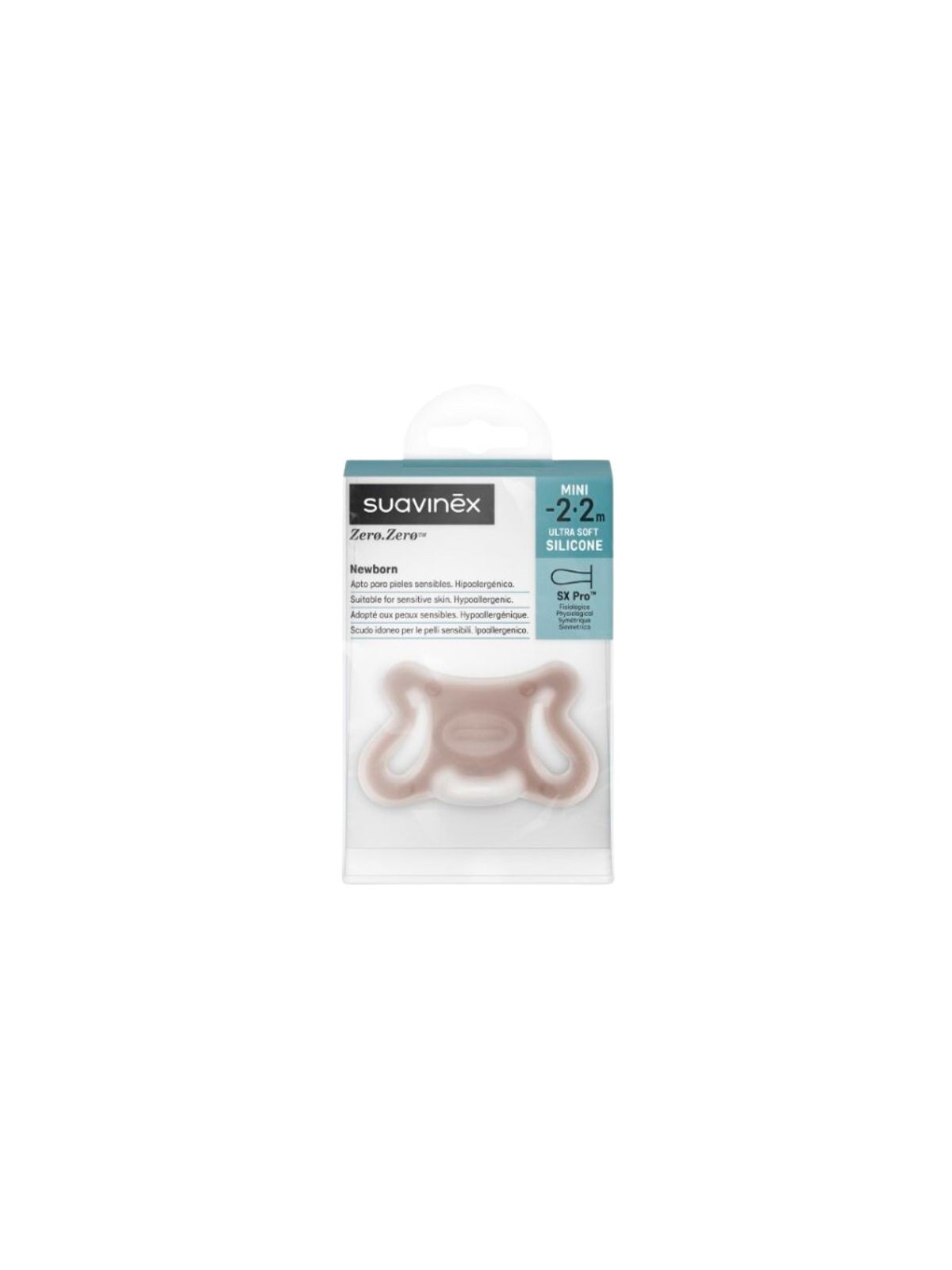 Suavinex chupete silicona fisiológico SX PRO zero-zero - 2 - 2 meses 1 unidad caramel