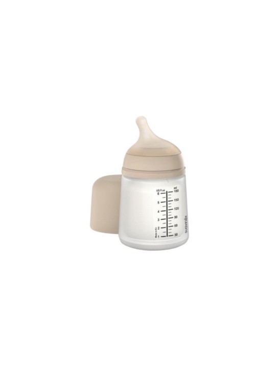 Suavinex biberón anticólico T silicona + 0 meses 1 envase 180ml talla S flujo lento color claro 02